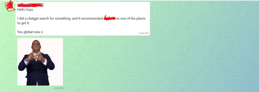 Healthcare ecommerce team chat